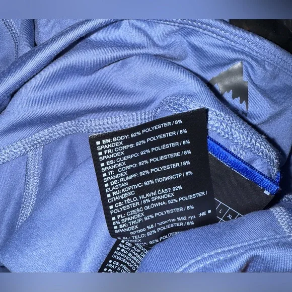 Burton Midweight X Base Layer Thermal Pants Womens Size Medium Blue Outdoor Ski - Picture 6 of 8